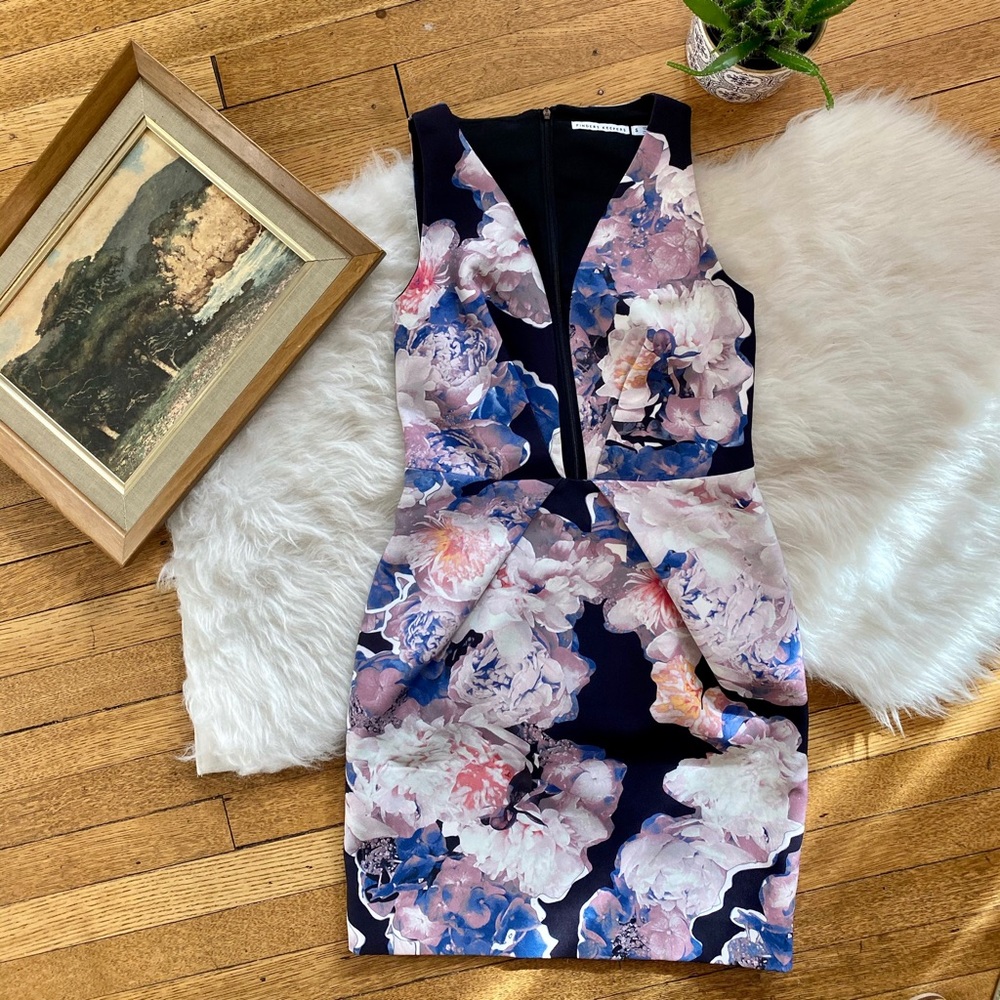 Finders Keepers The Creator Plunge Mini Dress